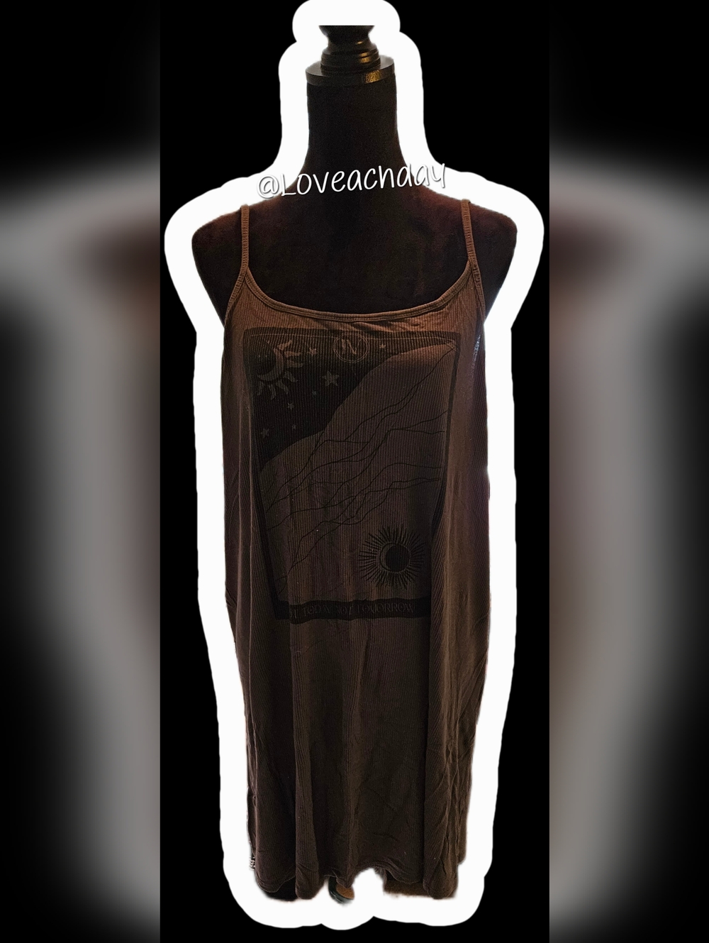 Torrid✨️Green Graphic Ribbed Cami Tank Sleep Dress